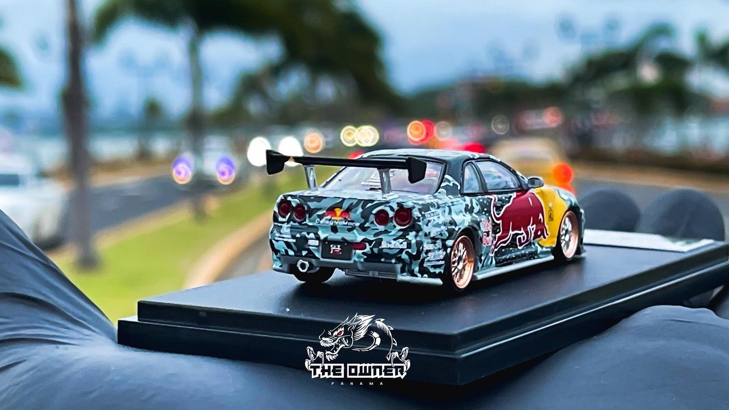Fast Speed Nissan Skyline GT-R R34 Z-Tune RedBull Livery 1:64