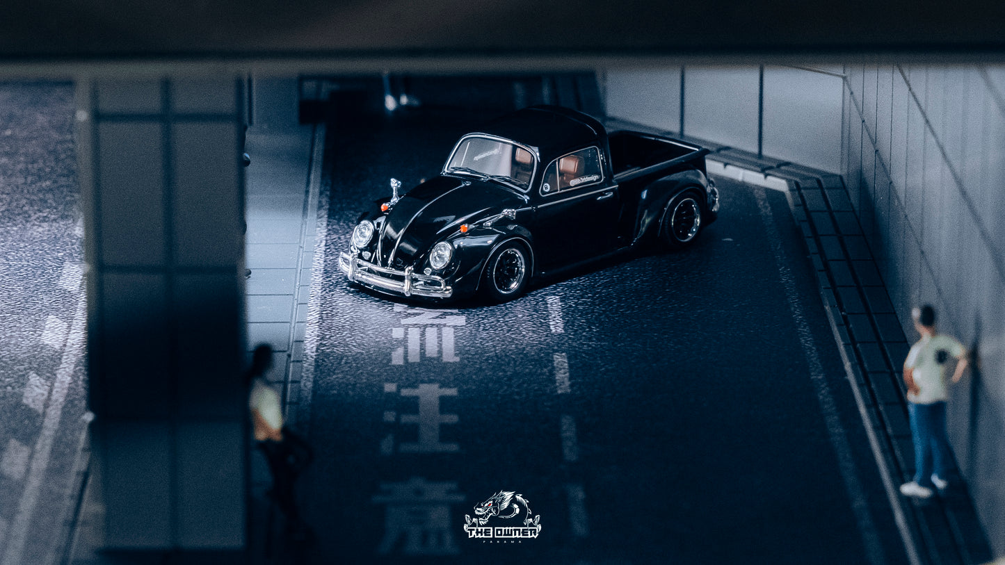 YM Model X Robert Design Volkswagen Beetle Pickup Truck FUSCUP in Black 1:64 Limited to 499 Pcs