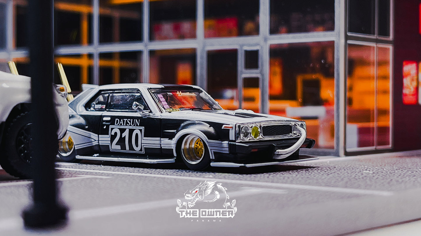 Pop Race Nissan Skyline C210 BOSOZOKU Style Matt Black 1:64