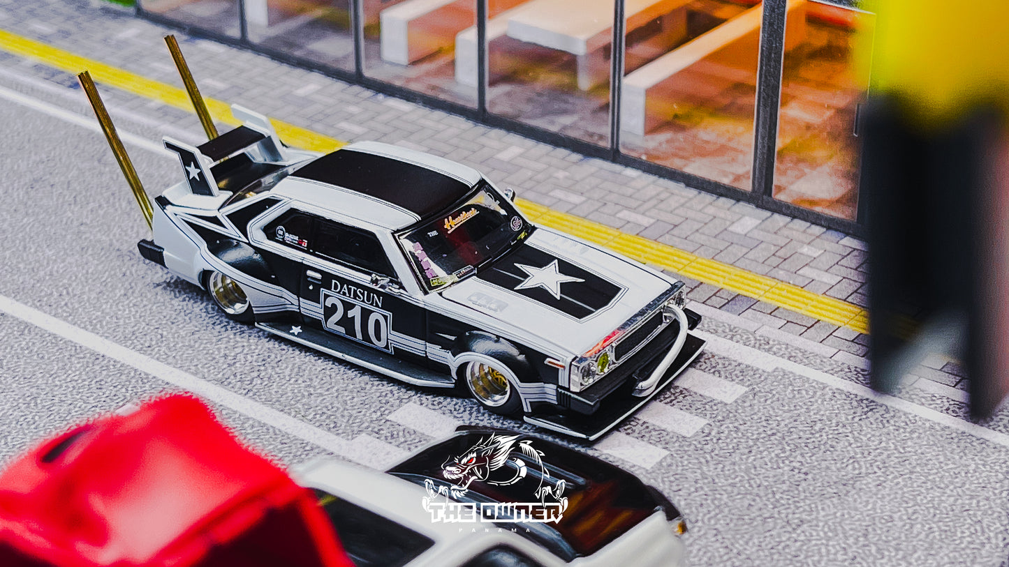 Pop Race Nissan Skyline C210 BOSOZOKU Style Matt Black 1:64